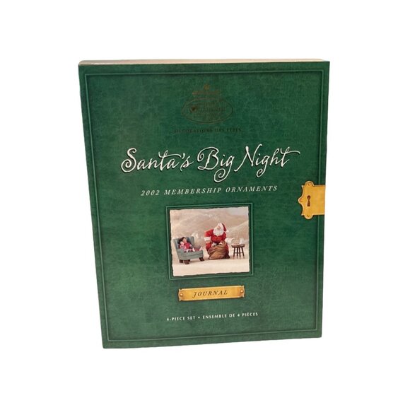 Hallmark 2002 "Santas Big Night" Membership Ornaments 4-Piece Set - Picture 2 of 7